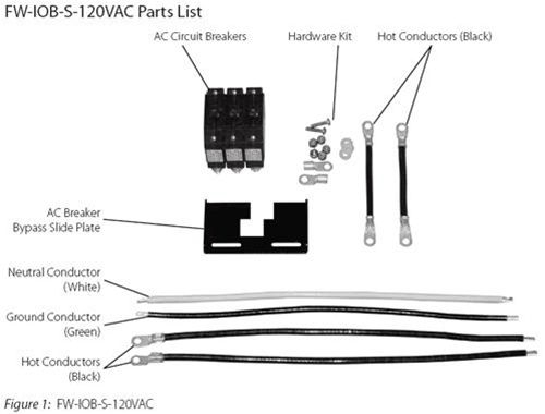 OutBack Power 120VAC 60 Amp Single Inverter Bypass Kit
