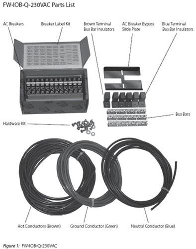 OutBack Power 230Vac 120A Quad Inverter Bypass Kit