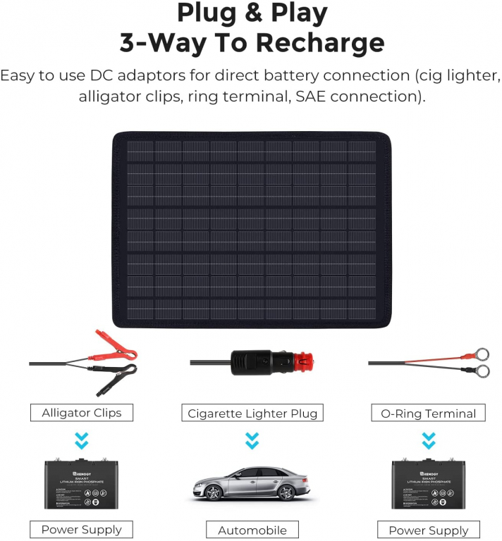 car battery trickle charger cigarette lighter Renogy | 10W Solar Battery Trickle Charger Maintainer RSP10TC-US