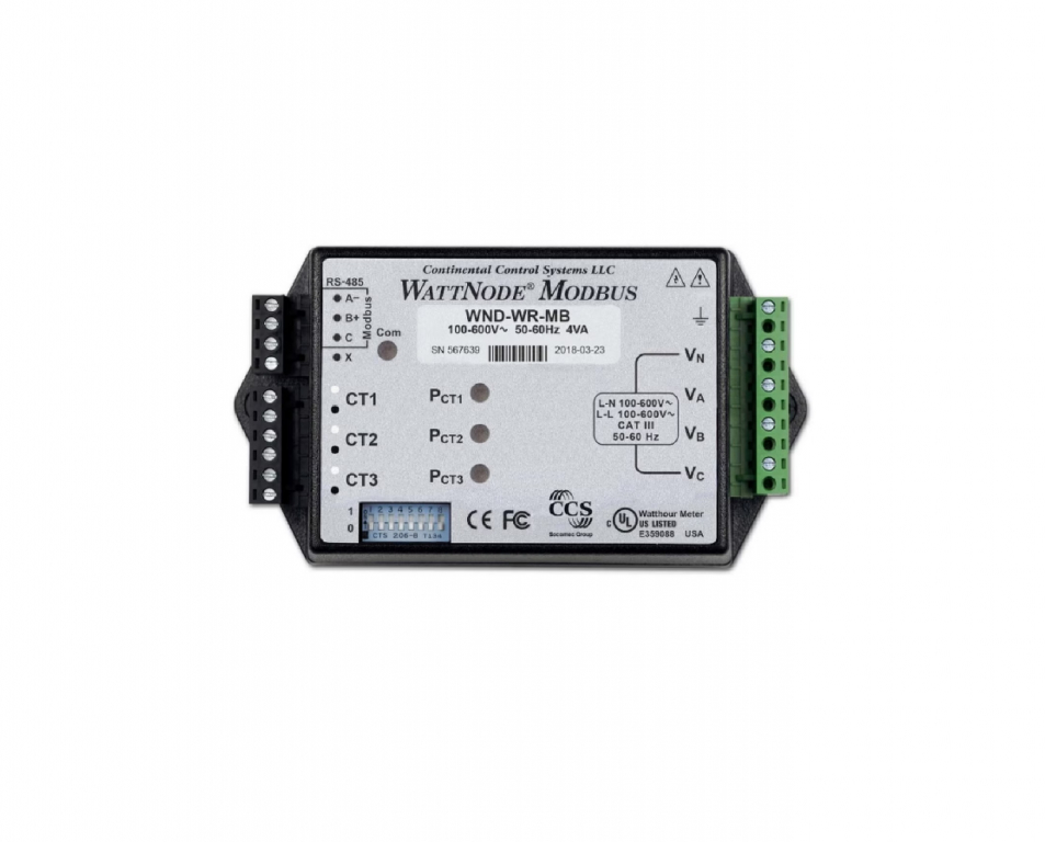 Continental Control Systems WattNode Wide Range Modbus Meter